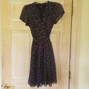 Cap Sleeve , Navy & White Color, Size 10P